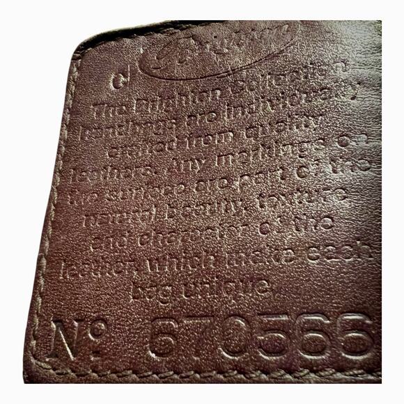 Vintage BRIGHTON Black Brown Pebbled Leather Croc Shoulder Messenger Bag Purse - Picture 10 of 12